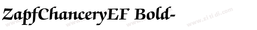 ZapfChanceryEF Bold字体转换